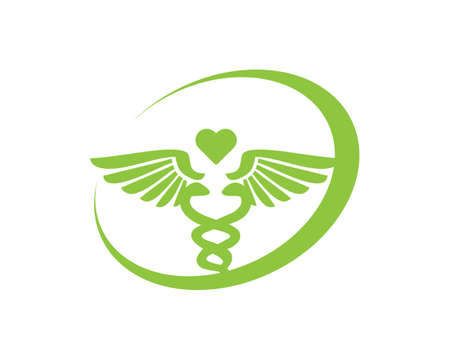 caduceus medical care logoのイラスト素材