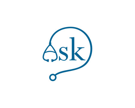 Ask Doctor logo illustrationのイラスト素材