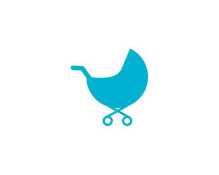 Stroller illustration logo vectorのイラスト素材
