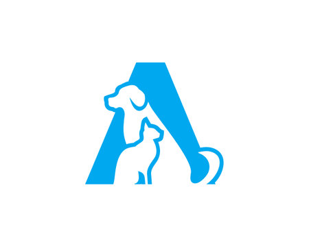 letter A pet logoのイラスト素材