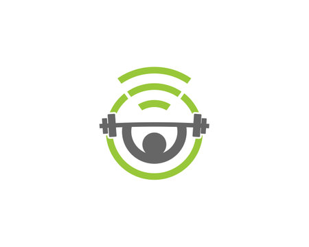 Online Fitness logoのイラスト素材