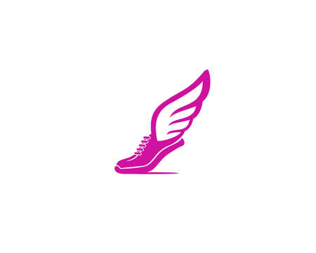 flying shoes modern vectorのイラスト素材