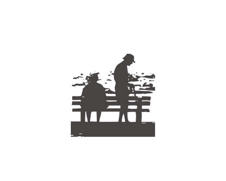 senior care in beachのイラスト素材