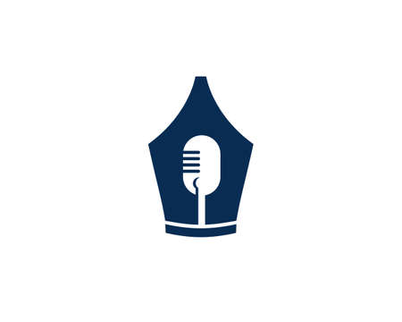 song writer illustration logo vectorのイラスト素材