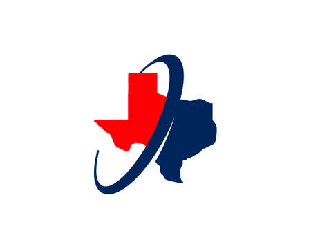 Texas map logo iconのイラスト素材