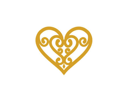 ornament vintage love vectorのイラスト素材