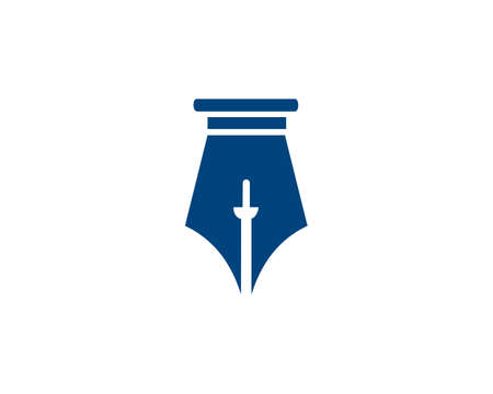 pen and sword lawyer symbolのイラスト素材