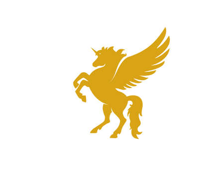 unicorn horse vector silhouetteのイラスト素材