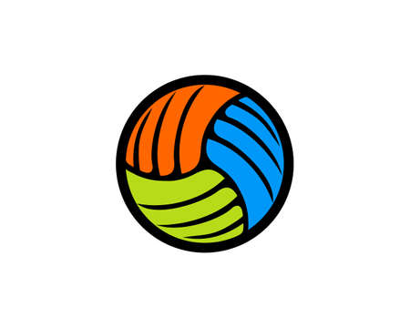 volley ball playful color vectorのイラスト素材