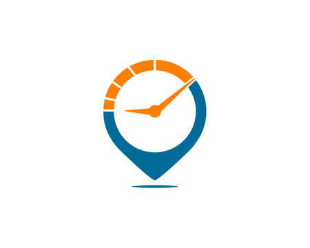 time location logo vectorのイラスト素材