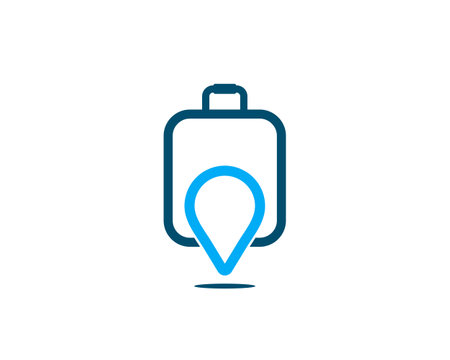 travel logo bags and pin locationのイラスト素材