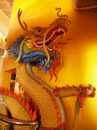 Golden Dragon @Thaton Temple, North of Thailandの写真素材