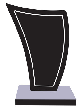 Isolated trophy on a white background, Vector illustration of a trophyのイラスト素材