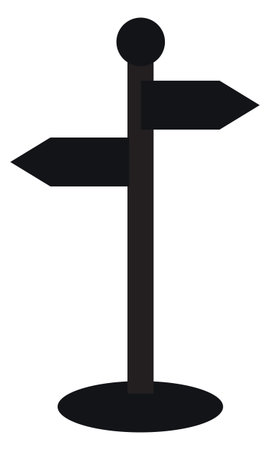 Illustration of a wooden signpost isolated on a white background.のイラスト素材