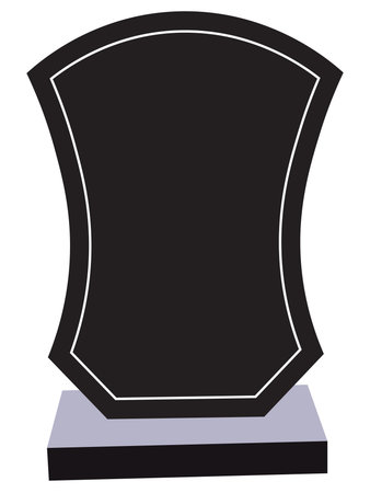 Illustration of a black coffin on a white background, vector illustrationのイラスト素材