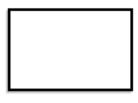 Illustration of a black frame on a white background with shadow.のイラスト素材