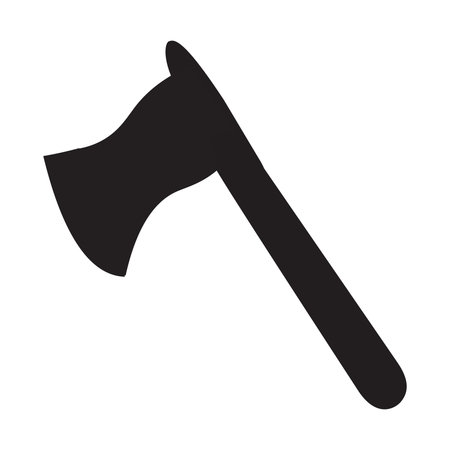 The ax icon. Axe symbol. Flat Vector illustration. Objects isolated on a white background.の写真素材