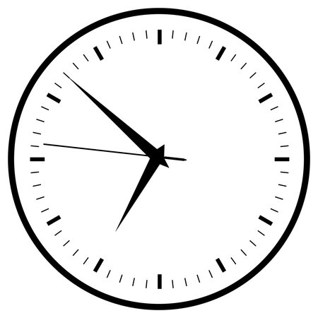 Clock face on a white background. Vector illustration. Eps 10.の写真素材