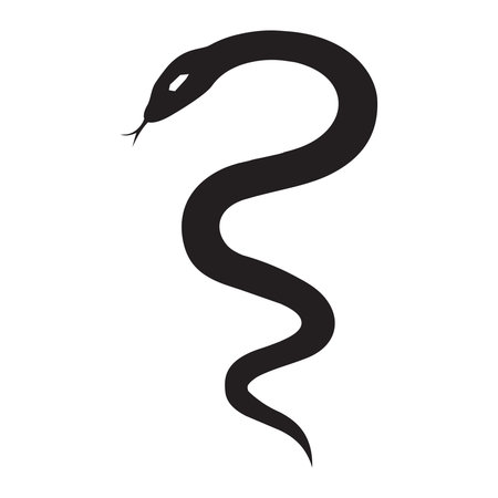 Snake icon. Simple illustration of snake vector icon for web design isolated on white backgroundの写真素材