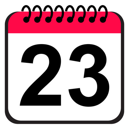 Vector illustration. Calendar icon. Twenty-third of the month.の写真素材