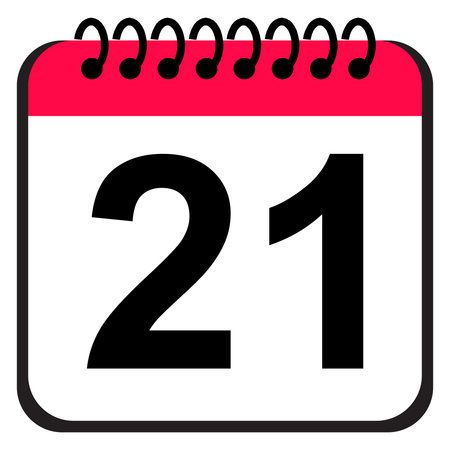 Vector Illustration. Calendar Icon - 21 - Day of the yearの写真素材