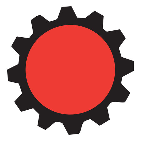 Gear machinery piece icon. Flat illustration of gear machinery piece icon for web designの写真素材