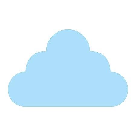 cloud isolated icon vector illustration design graphic flat style blue and whiteの写真素材