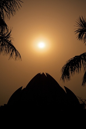 Bahai House of Worship in Indiaのeditorial素材