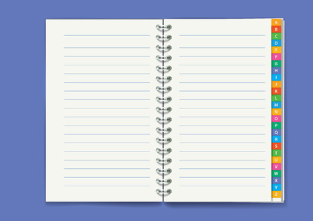 Notepad with spiral binding of pagesのイラスト素材
