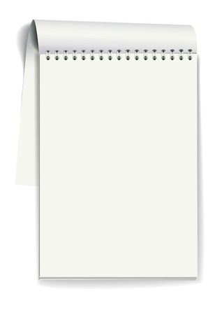 Notepad with spiral binding of pagesのイラスト素材