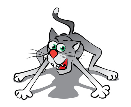 Angry cat  Vector illustrationのイラスト素材