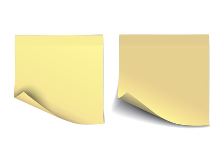 stick note isolated on white background, vector illustrationのイラスト素材