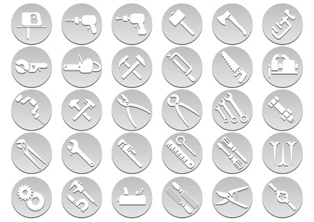 Set of tool icons. Vector illustrationのイラスト素材