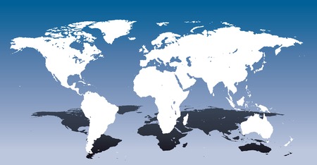 Stylized image of the world map. Vector illustrationのイラスト素材