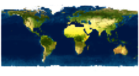 Stylized world map. Vector Illustration. Based on the image furnishedのイラスト素材