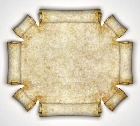 Ancient parchment as background for text, maps etc. 3d render