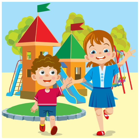 Welcome to the playground. Vector illustrationのイラスト素材