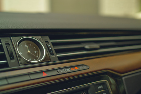 car dashboard clockの写真素材