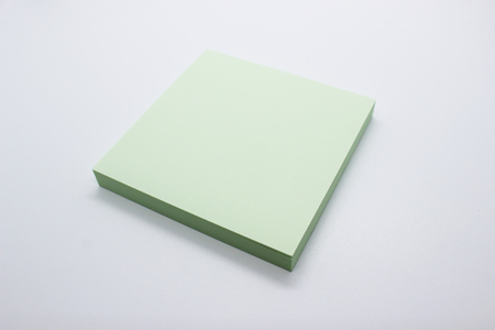 About to write on sticky notesの写真素材