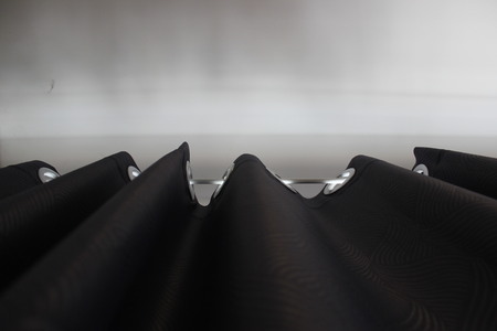 Window with curtainの写真素材