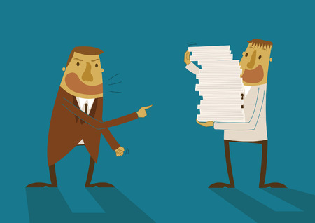 Employer direct and assign for employeeのイラスト素材