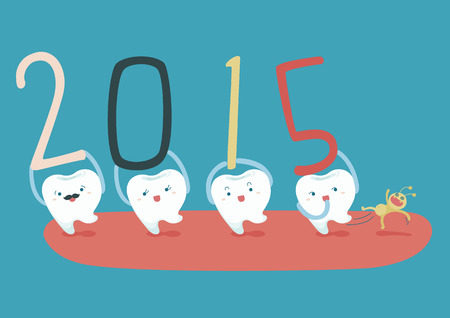 Happy new years of dentalのイラスト素材