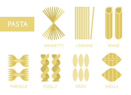 Pasta set vectorのイラスト素材