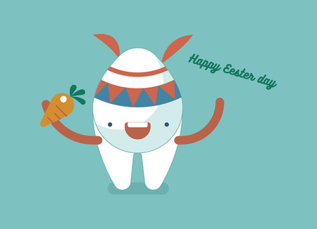 Happy Easter Day of dentalのイラスト素材