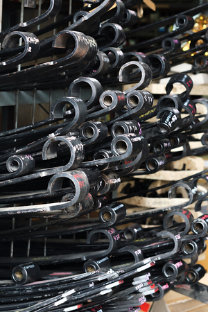 Curve flat Bar Steels show in the shop.の写真素材