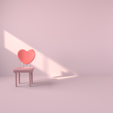 Valentine branding mockup concept on pink background.の写真素材