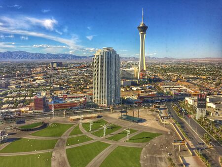 Stratosphere Tower Las Vegas in sunshineのeditorial素材