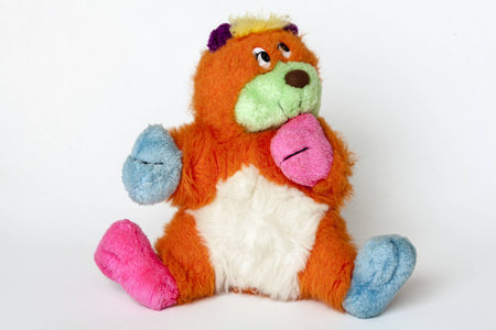 Stuffed animal on a white backgroundの写真素材