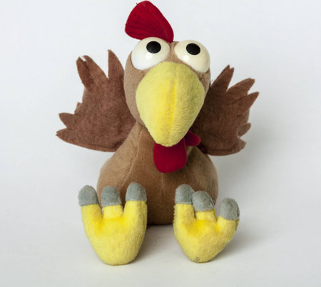 Stuffed animal on a white backgroundの写真素材