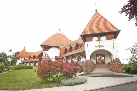 City hall in Balatonlelle, Somogy megye, Hungaryのeditorial素材